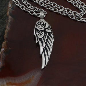 Angel Wing Cremation Ash Urn Necklace | Cremation Jewelry | Remembrance Urn Charm Necklace