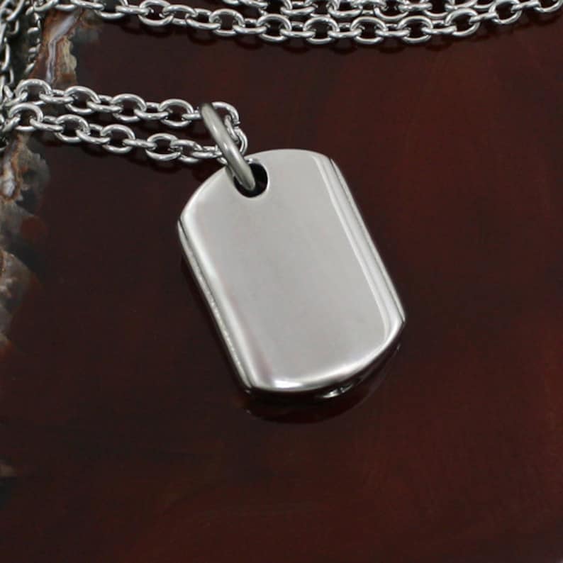 Dog Tag Urn Necklace Cremation Jewelry Memorial Cremation Etsy UK