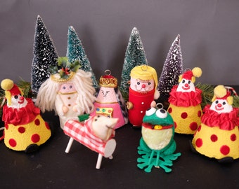 Vintage Minikins Christmas Ornament Collection Handmade In USA