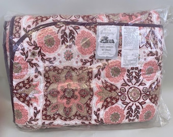Vintage Patchwork Quilt - Unused in Original Package - Floral Cotton Bedspread Coverlet