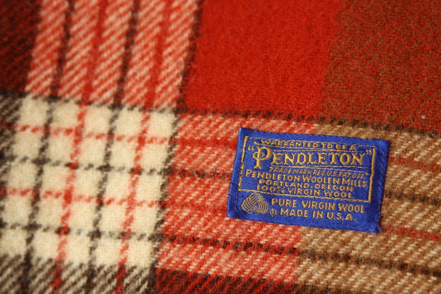 Vintage Pendleton Plaid Throw Blanket Etsy