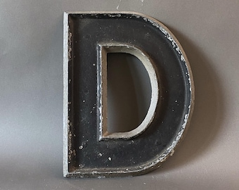 Vintage Marquee Letter D - Mid Century Wall Decor - Industrial Movie Theater Signage