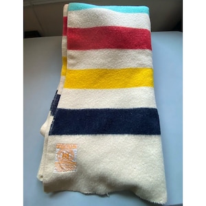 Hudson Bay Stripe Blanket Vintage - Etsy