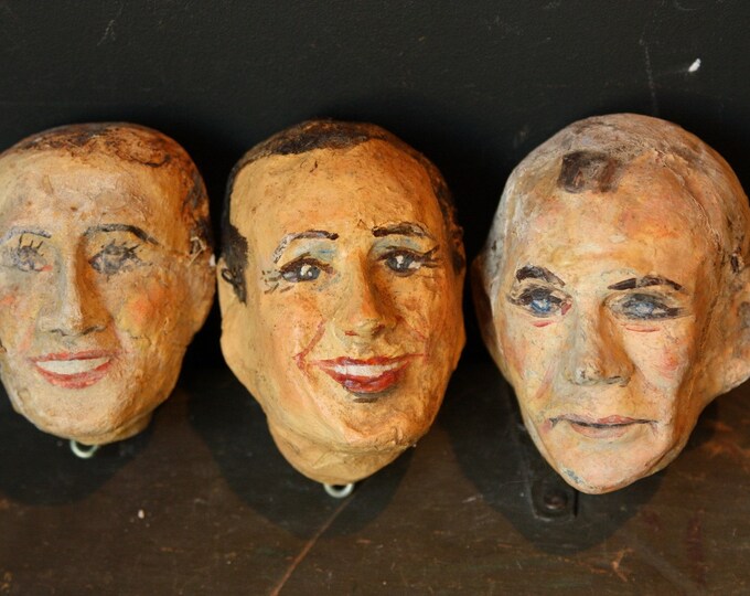 Vintage Paper Mache Heads Etsy