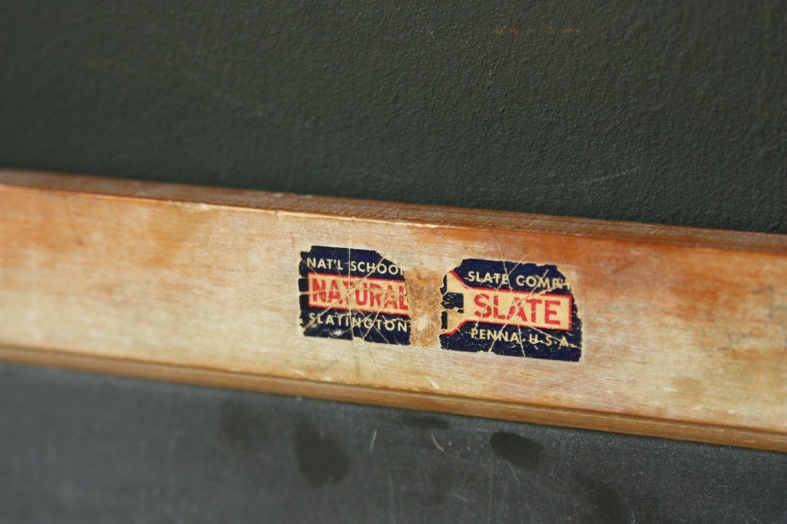 Vintage Natural Slate School Chalkboard | Etsy