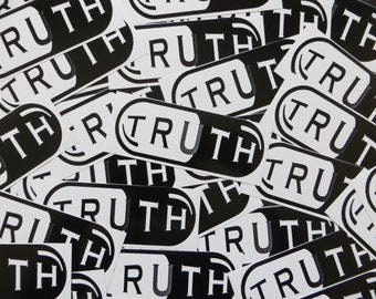 TRUTH PILL Conspiracy Art Decal by Kelly Green Vinyl Stickers Decals 1 Sticker
