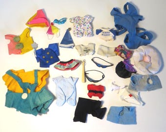 26 PC Vintage Troll Doll Clothes & Accessory Lot Dam Russ + Trolls Various Sizes Destash