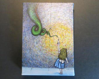 5 x 7 Wrapped Canvas Print of Exposing the Octopus, Just the Tipby Kelly Green Art
