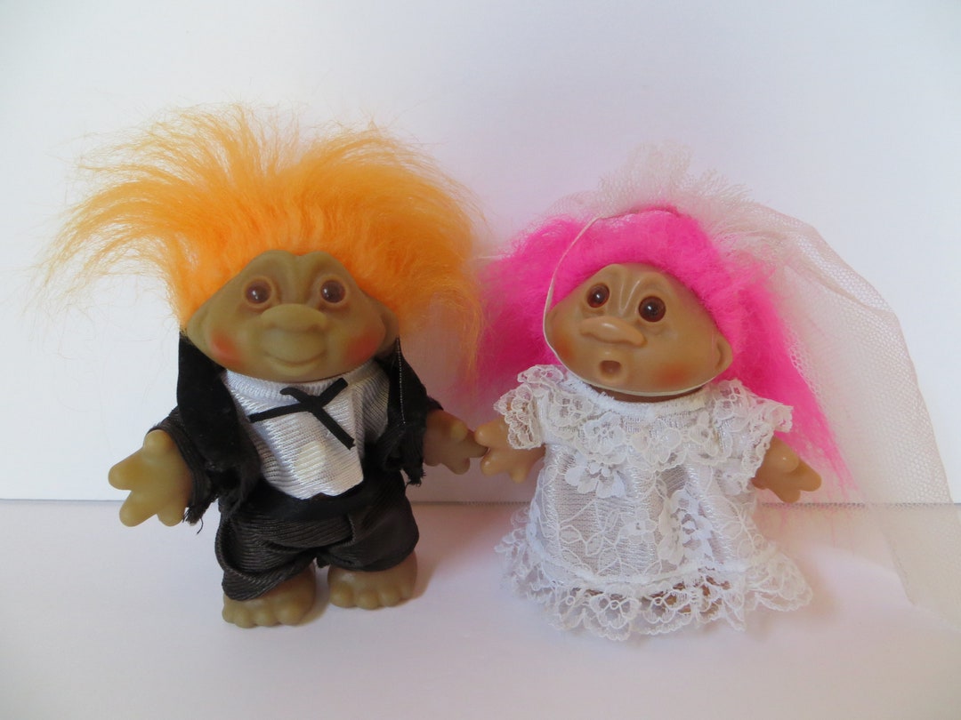 Vintage Norfin Bride and Groom Troll 4.5 Thomas Dam - Etsy