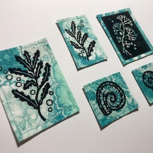 Conjunto de mini parches hechos a mano - Lago