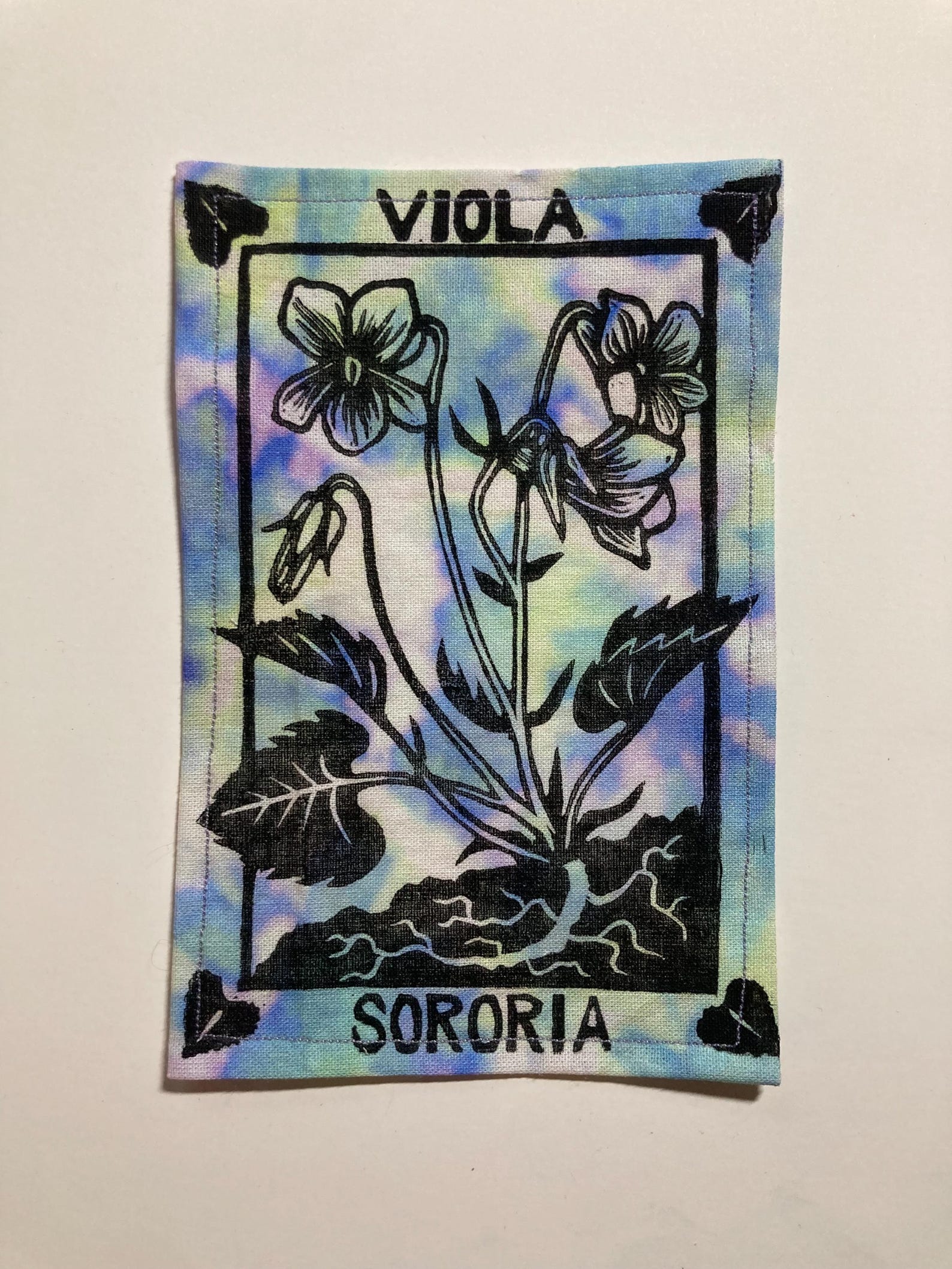 Violet Patch Handmade Linocut Patch - Common Blue Violet / Viola Sororia - Etsy