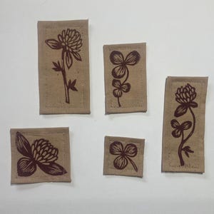 Mini juego de parches hechos a mano - Tréboles
