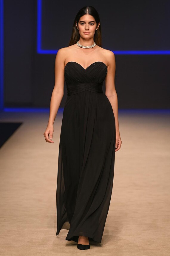 Black Embellished Gown- Bill Levkoff