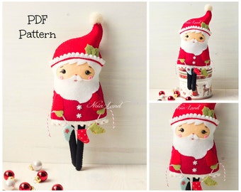 Patrón PDF. Papá Noel de piernas largas