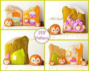 Hedgehog home soft book (PDF Pattern)