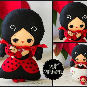 PDF Pattern. Ladybird fairy and babybug