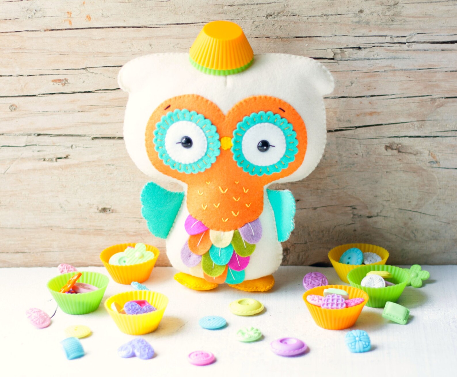 PDF Pattern.rainbow Owl. Plush Toy Pattern Softie Pattern Etsy