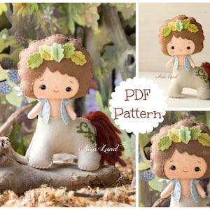 Greek Mythology. Centaur. PDF pattern. Felt doll. image 1