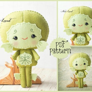 PDF. Black Lagoon creature. Halloween pattern. Plush Doll Pattern, Softie Pattern, Soft felt Toy Pattern.