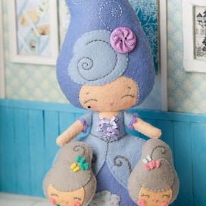 PDF.Marie Antoinette doll with baby Antoinette .Plush Doll Pattern, Softie Pattern, Soft felt Toy Pattern. image 4