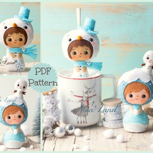 Snowman Christmas children (PDF Pattern)