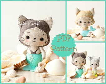 Mermaid cats pattern (PDF Pattern)