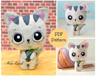 PDF Pattern. Cute baby cat.