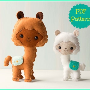 Llama. Cute animal PDF Pattern image 1