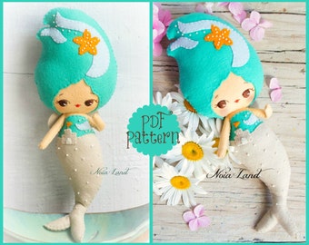 PDF Pattern. Seaside mermaid.