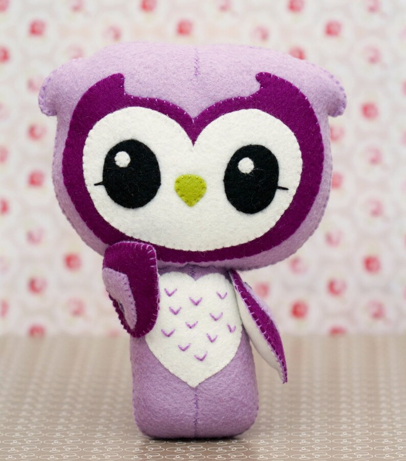 PDF. Wise Owl and Small Owl Brooch. Plush Doll Pattern Softie - Etsy