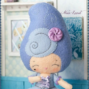 PDF.Marie Antoinette doll with baby Antoinette .Plush Doll Pattern, Softie Pattern, Soft felt Toy Pattern. image 3