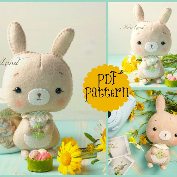 PDF Pattern. Cute Easter Bunny