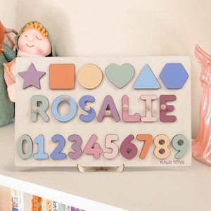 Custom Name Puzzle – Wooden Educational Toy, Personalized Baby Gift, Toddler Learning Game, Kids Decor, Firt Birthday Gift, Baby Toy