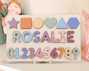 Custom Name Puzzle – Wooden Educational Toy, Personalized Baby Gift, Toddler Learning Game, Kids Decor, Firt Birthday Gift, Baby Toy