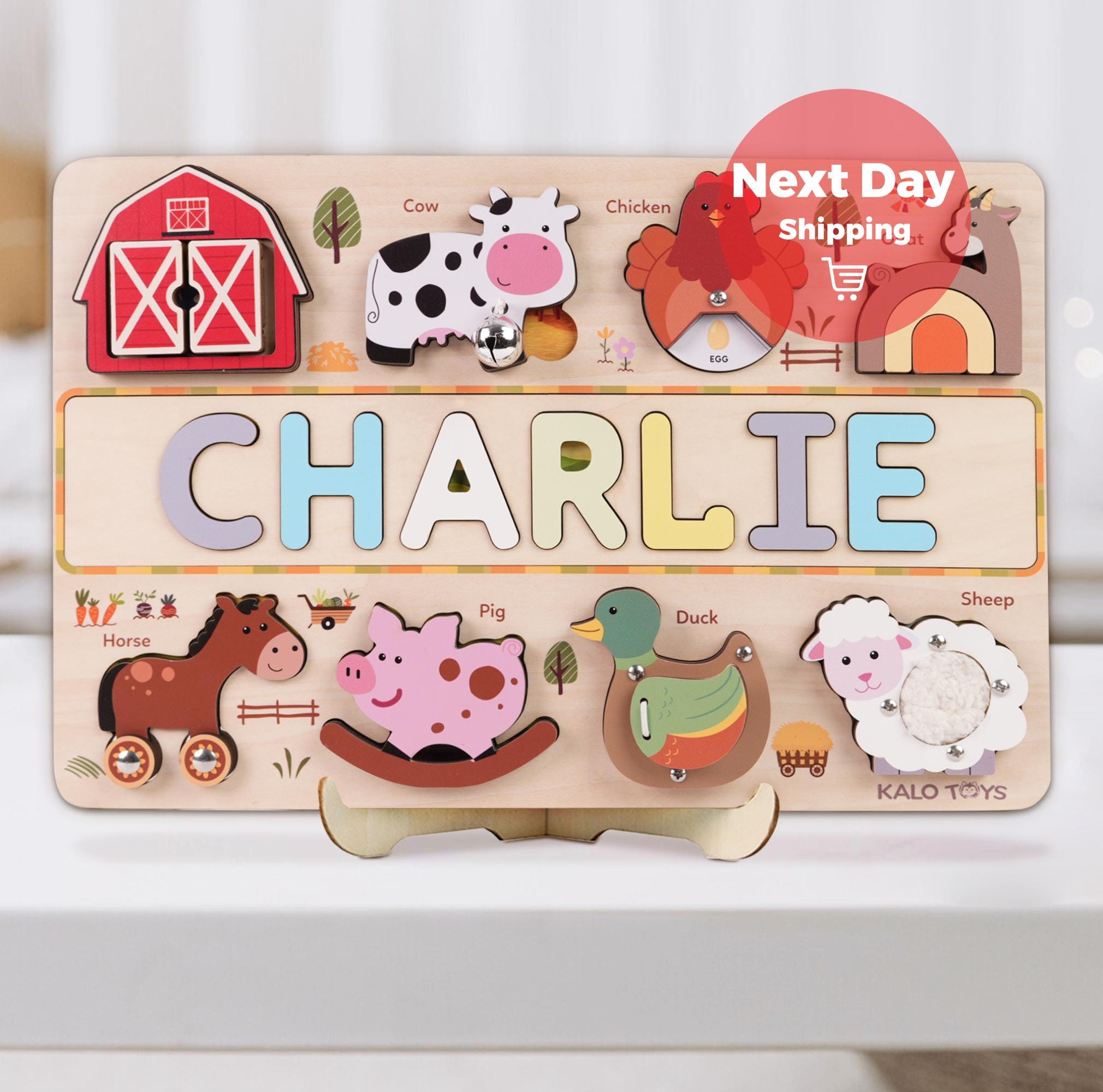 Name Puzzle for Kids – Custom Wooden Toy, Personalized Baby Gift ...