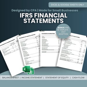 Vorlage für Jahresabschluss | Excel & Google Sheets | Bilanz, Gewinn- und Verlustrechnung, Cash Flow, Kapital | Buchhaltungs-Spreadsheet