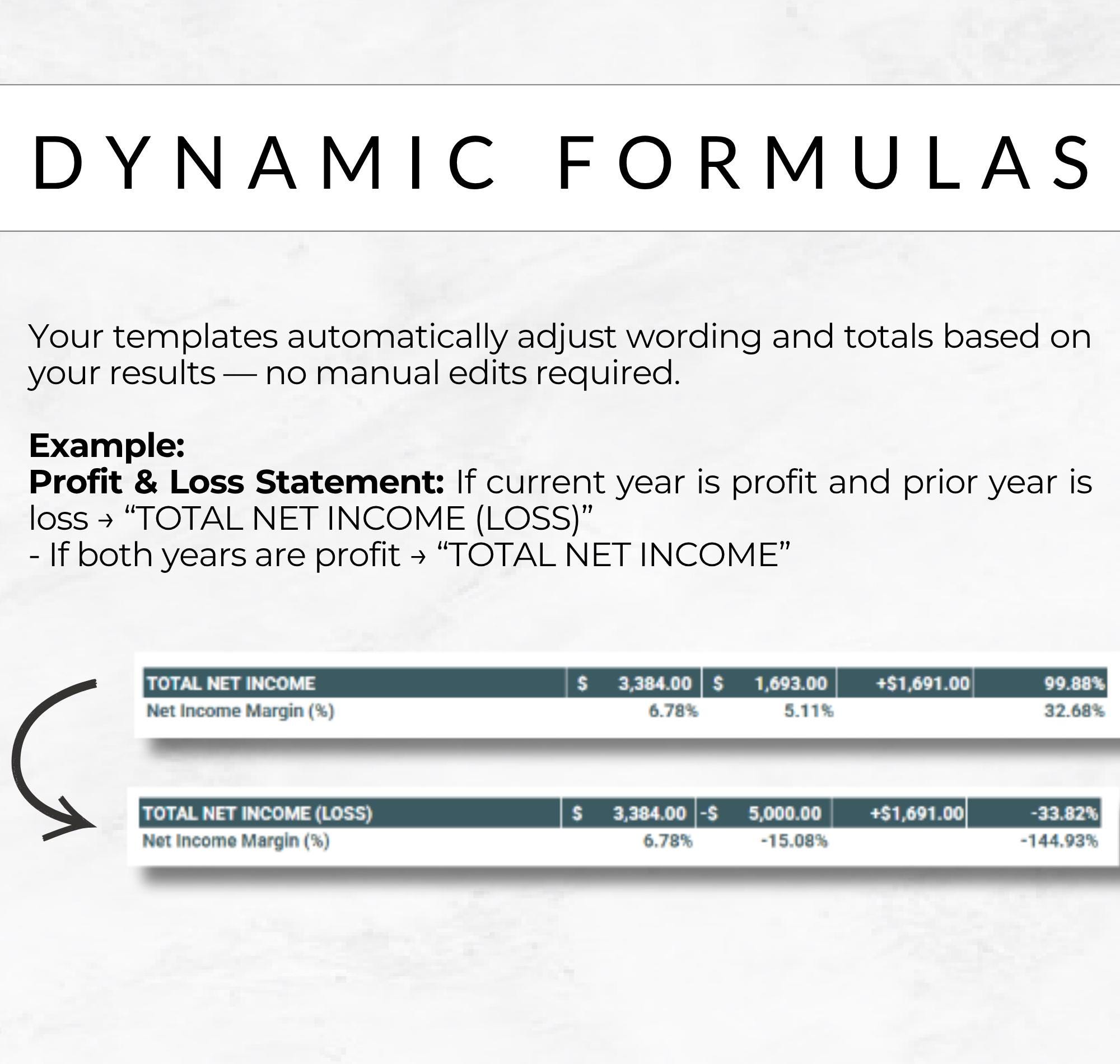 Simple Income Statement Template for Excel and Google Sheets | Clean 2 ...