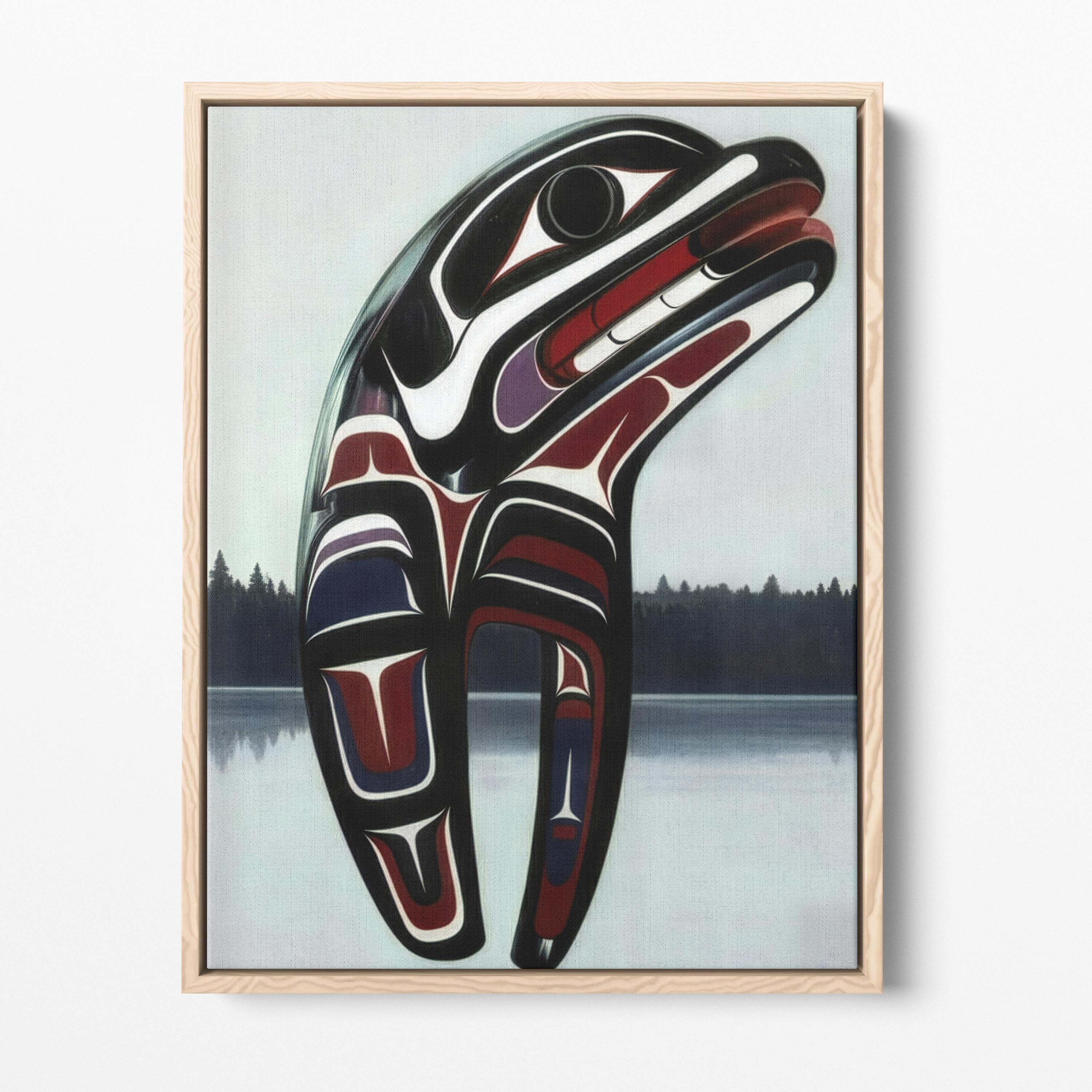 Northwest Coast Raven Art Print: Indigenous Formline Coastal Landscape ...