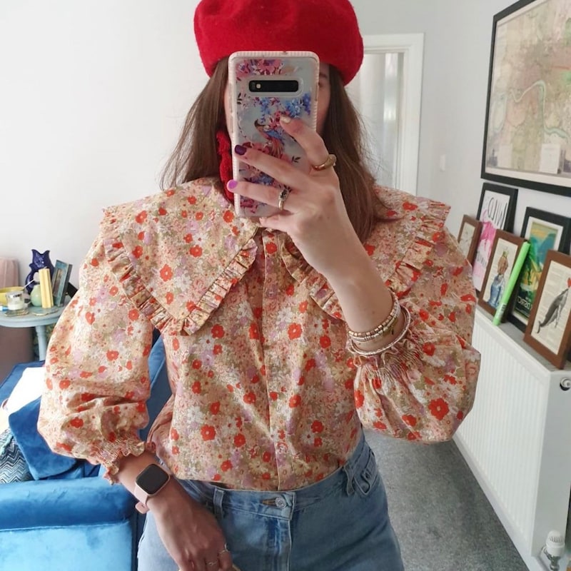 70s Big Collar Shirt Etsy 