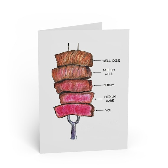 Funny Steak Dad Card, BBQ Humor Father's Day, Birthday Card - Etsy