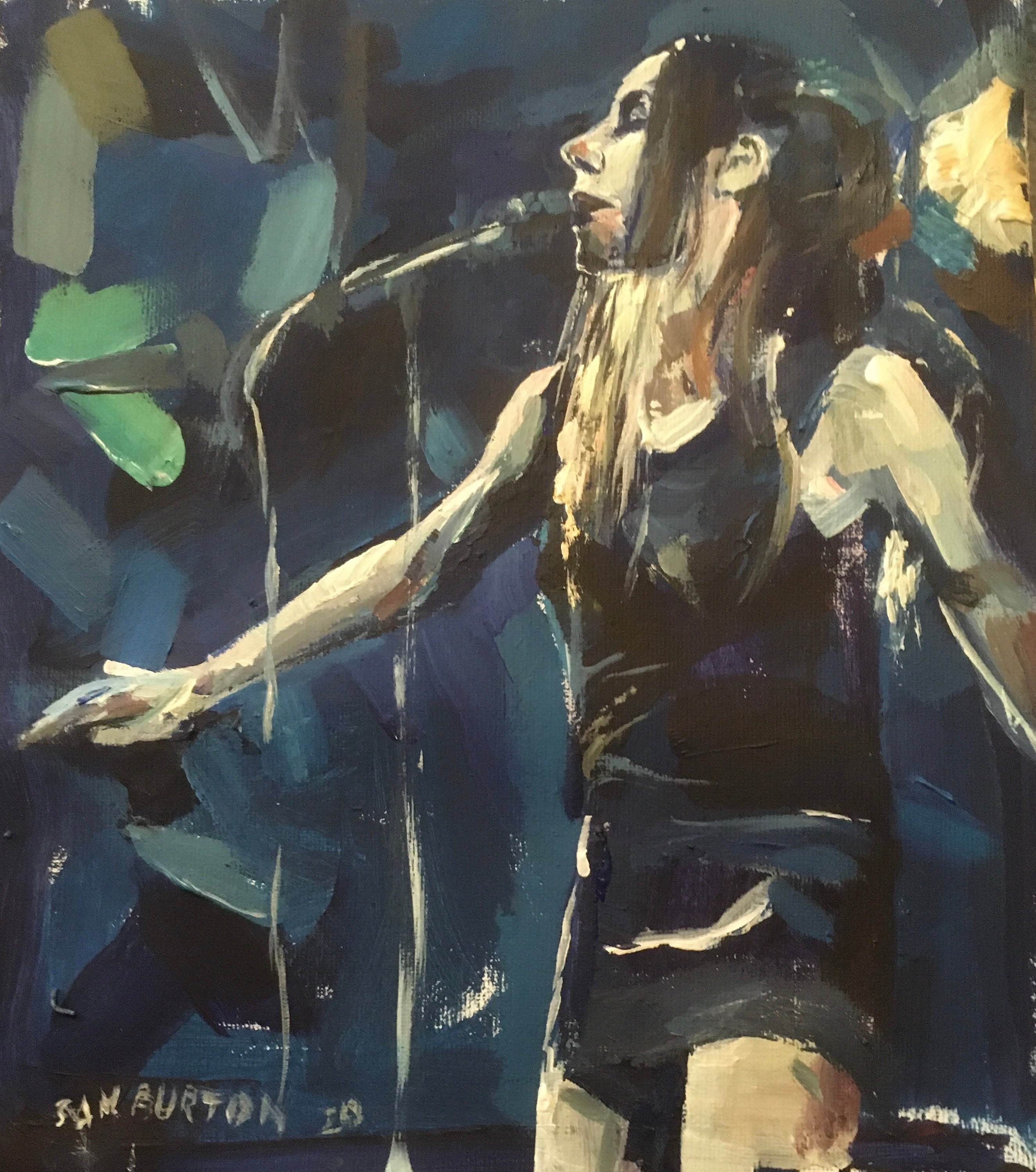 Original Painting of PJ Harvey Portrait art Etsy