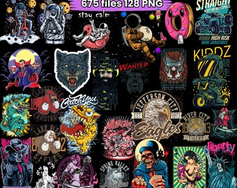 675 Files+ Latest Streetwear Bundle |PNG| Tshirt Bundle | T-Shirt Print Design | Hip Hop T-Shirt | Pop Culture | T-Shirt Pod Design