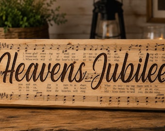 Heavens Jubilee SVG | Digitaler Download für Lasergravur | Datei für christliche Hymnen | Glowforge xTool LightBurn