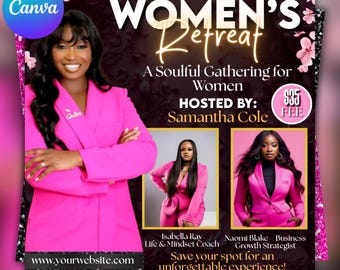 Women's Retreat Flyer, Conference, Networking Template (Digital Download)