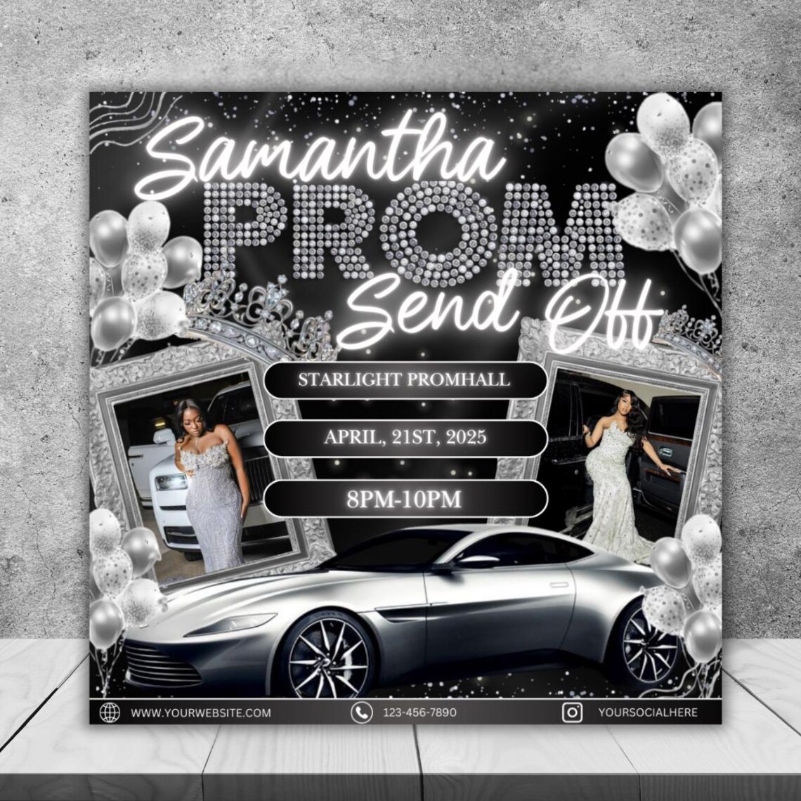 Prom Send off Flyer: DIY Canva Template (instant Download) - Etsy