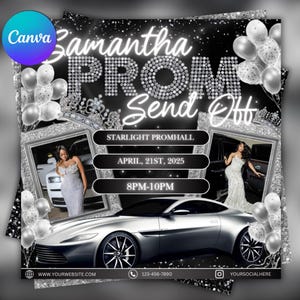 Prom Send Off Flyer: DIY Canva Template (Instant Download)