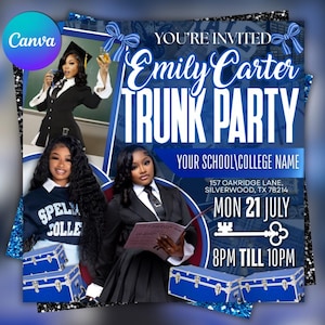Graduation Party Flyer: College Send Off, Editable Canva Template (Instant Download)