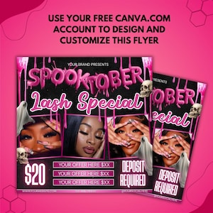 October Lash Sale Flyer, Lash Extensions Flyer, Lash Deals Flyer, Beauty Lash Flyer, Halloween Lashes Flyer, October Sale, Spooky SZN Flyer