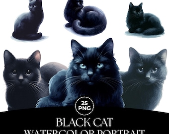 25 PNG Illustrationen, Aquarell Clipart (Digitaler Download)