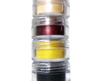 Mineral EyeShadow - Natural Vegan Pigment, No TALC Mineral Makeup - SET of FOUR - Choose Your Shades - Free Shipping